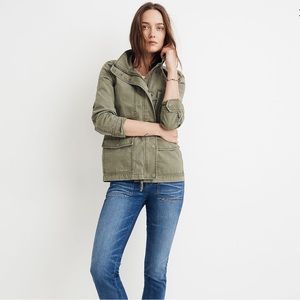 Madewell Passage Cotton Field Jacket Fatigue Olive Green Sz M